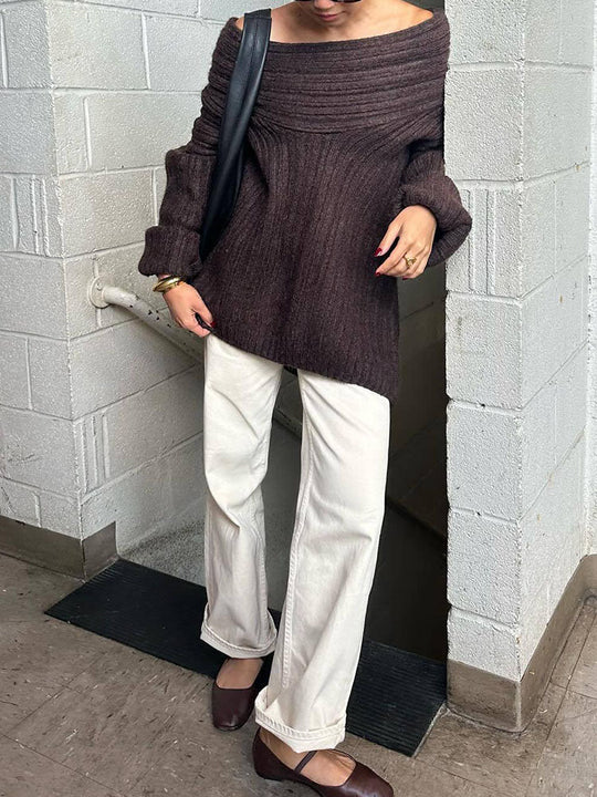 R&B | Rippstrickpullover Weiche Wolle Elegant und Warm