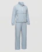 Damen sportliches Windbreaker-Set mit funktionalem Halbreißverschluss und seitlichen Kontraststreifen R&B