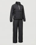 Damen sportliches Windbreaker-Set mit funktionalem Halbreißverschluss und seitlichen Kontraststreifen R&B