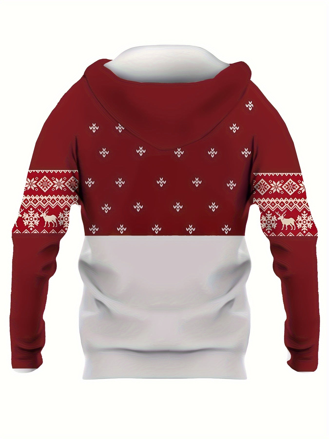 R&B | Hoodie mit Weihnachtsdruck Polyester Frohe Weihnachten Rentier Design