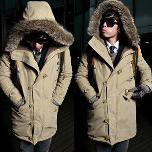 Herren funktionale Parka mit abnehmbarer Kapuze und kuscheligem Innenfutter R&B