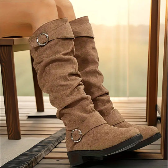 Retro-Reitstiefel aus Wildleder R&B R&B