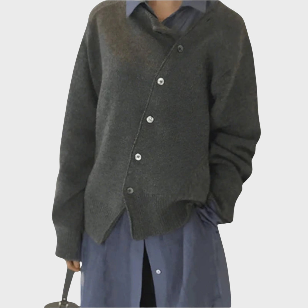 R&B | Bequeme Strickjacke mit verspieltem Knopfdetail