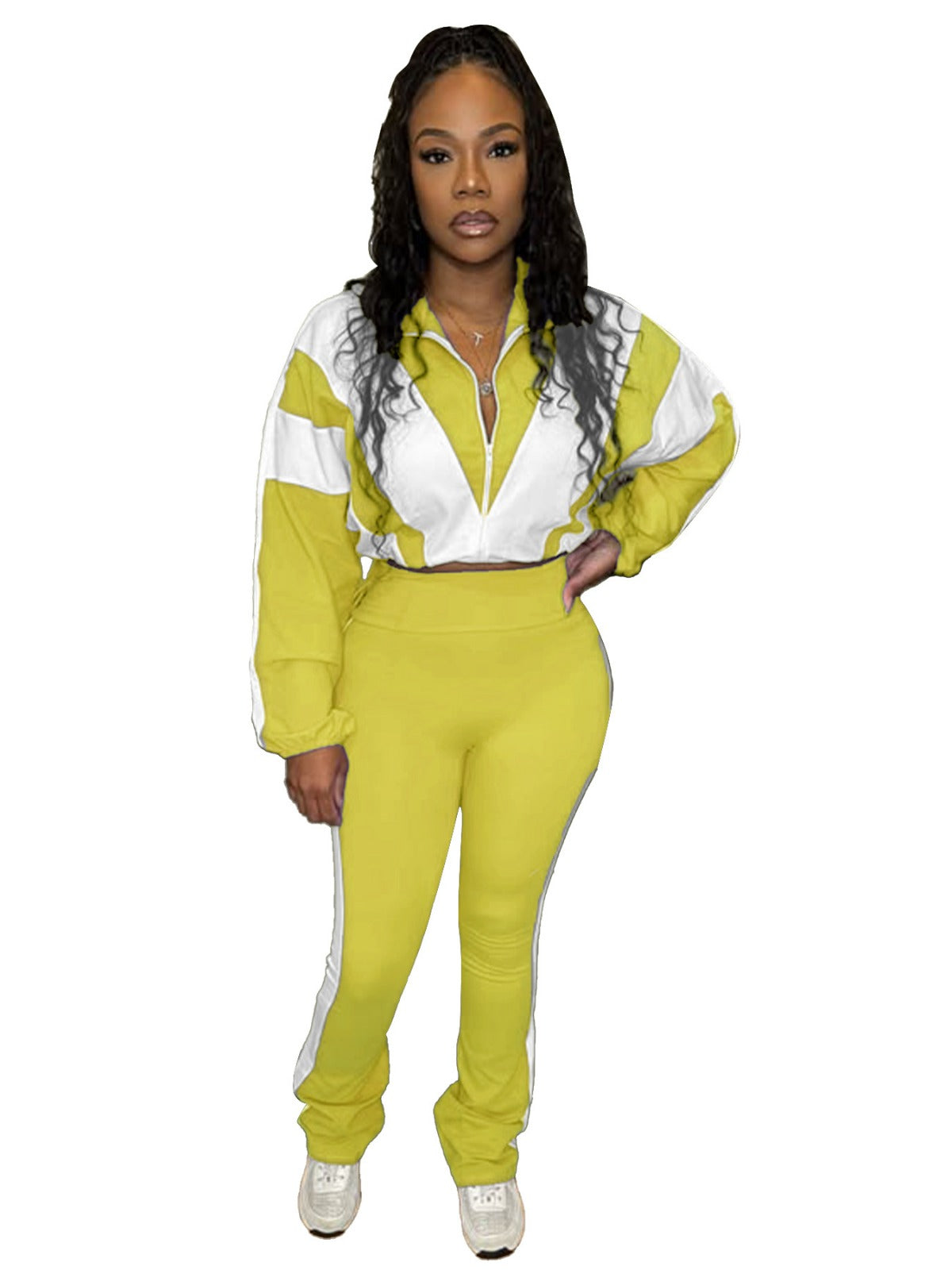 R&B | Taille Kontrast Sport Zweiteiliges Set