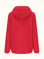 R&B | Leichtgewicht Teddyjacke mit Kapuze Polyester Warm und Bequem