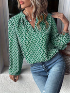 R&B | Stilvolle Bluse mit Grafischem Muster Polyester Elegant und Komfortabel