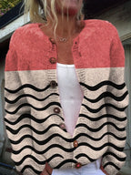 R&B | 3D Digital Gedruckte Strickjacke für Damen