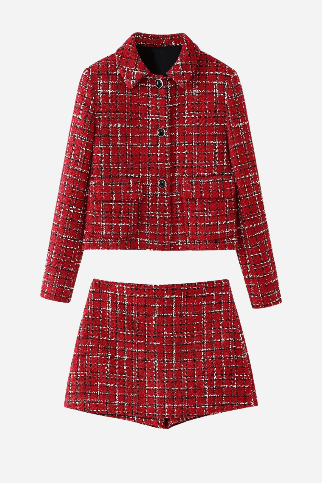 R&B | Textured Jacke Tweed Set