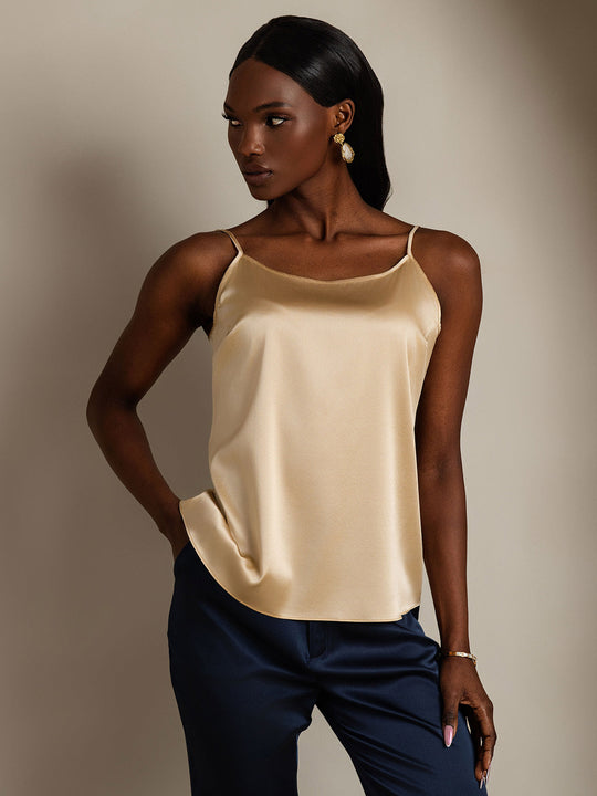 R&B | Seide Entspannt Spaghettiträger Camisole Top