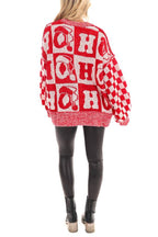 R&B | Weihnachtsbriefe Rundhals Langarm Locker Gestrickter Pullover