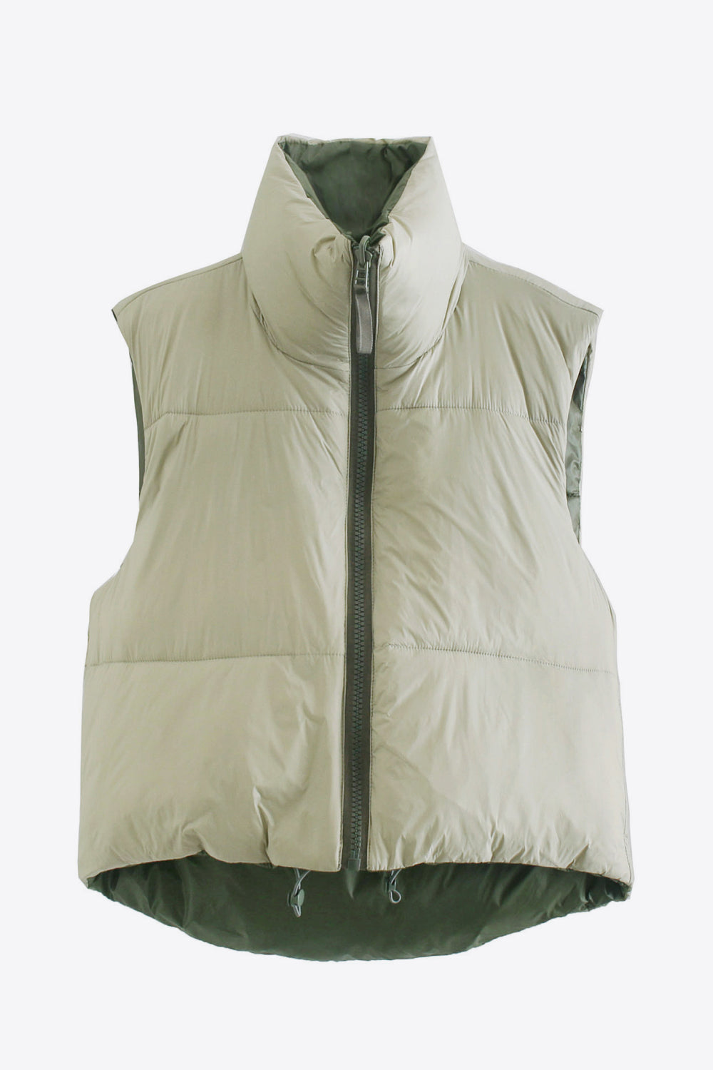 R&B | Zip-Up Drawstring Puffer Weste