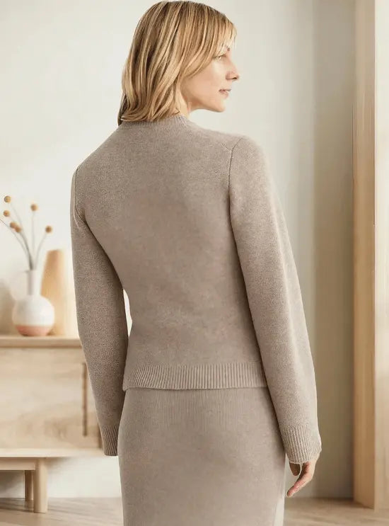 R&B | Klassische Damen Strickjacke mit Knopfleiste