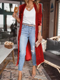 R&B | My Way Samt Strickjacke Mantel