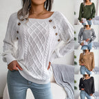 R&B | Pullover mit quadratischem Halsausschnitt zum Stricken