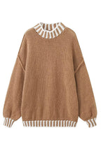 R&B | Gemütlicher Rollkragenpullover mit Farbblockmuster