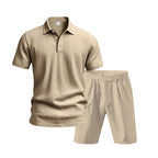 R&B | Kurzärmliges Poloshirt und Shorts Strandanzug