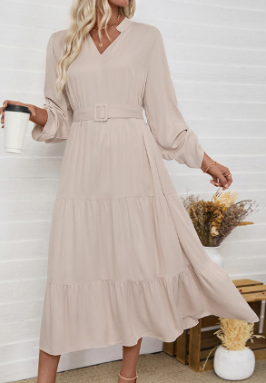 R&B | Midi-Kleid mit Langen Ärmeln und Dinnerjackets