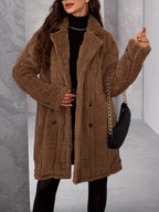 R&B | Elegante Damen Brauner Pelzmantel