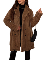 R&B | Elegante Damen Brauner Pelzmantel
