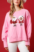R&B | Weihnachtsmann Pailletten Lässig Lockere Lange Ärmel Sweatshirt