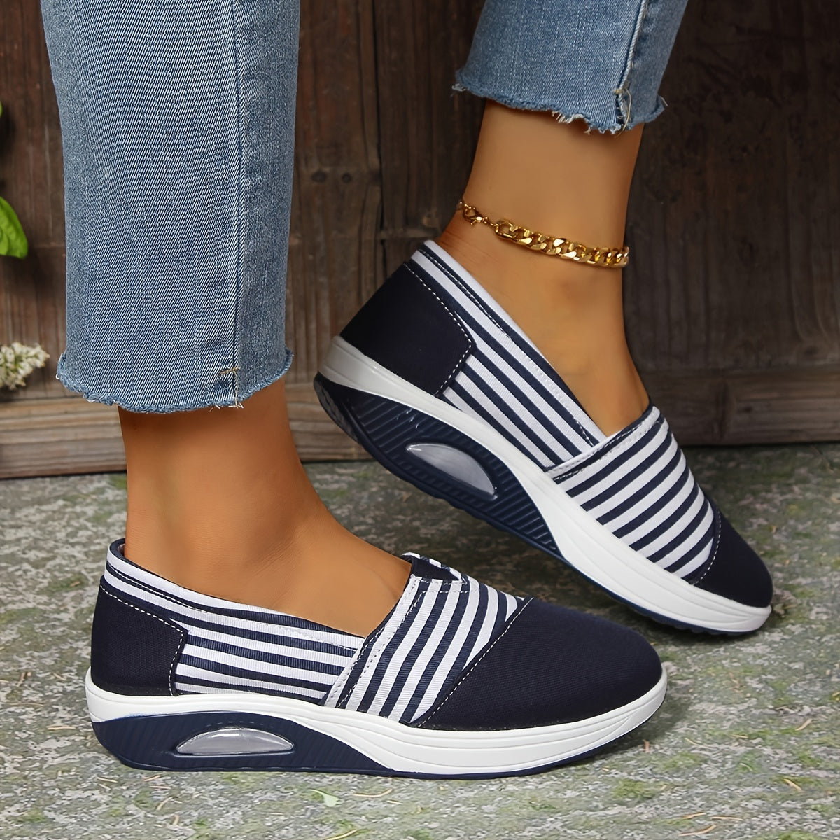 Gestreifte orthopädische Schuhe R&B R&B
