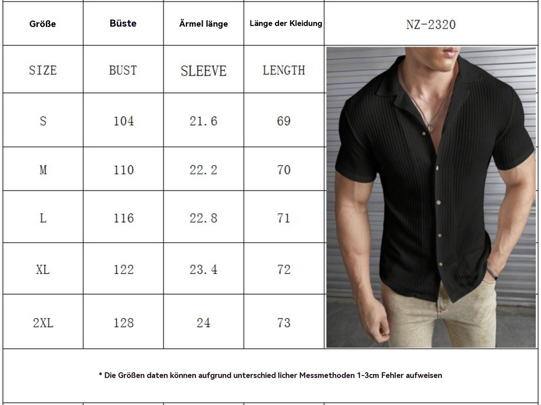 R&B | Herrenmode Casual Waffel T-Shirt