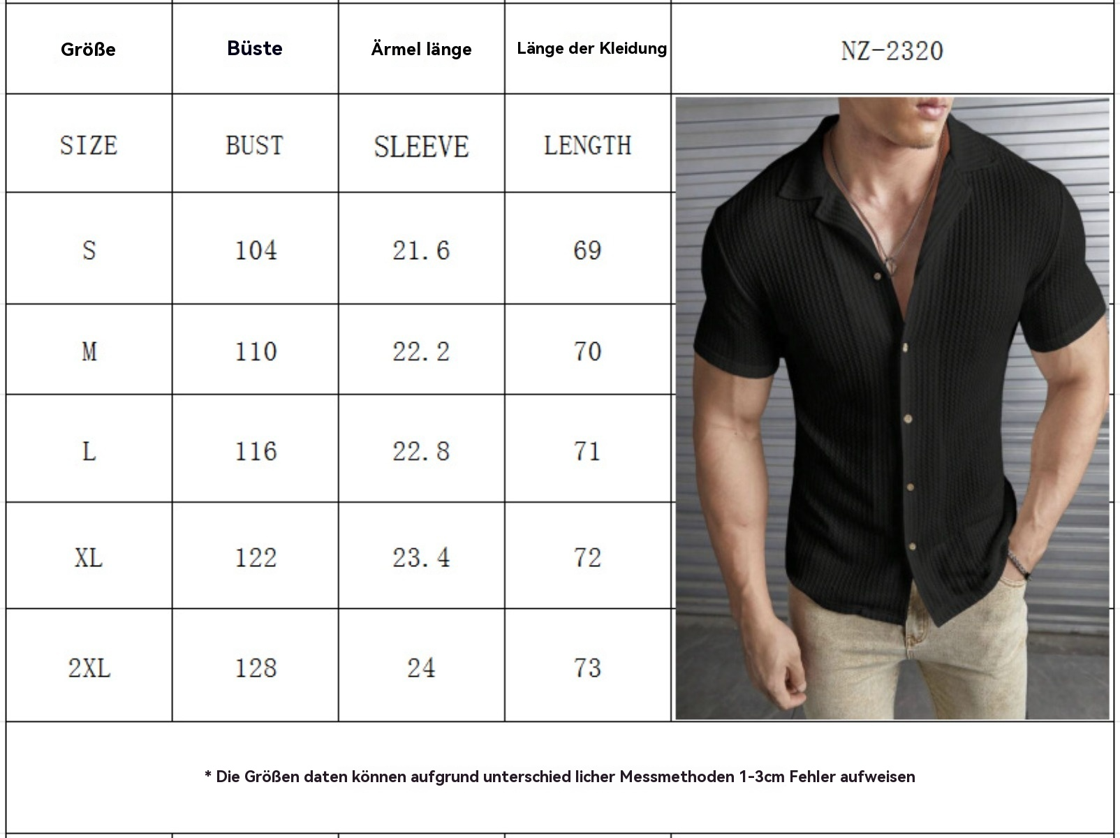 R&B | Herrenmode Casual Waffel T-Shirt