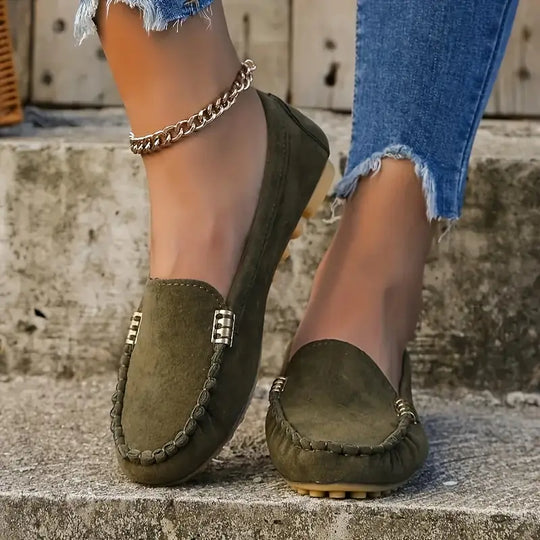 Lars Leichtgewicht Wildlederschuhe mit rutschfester flacher Sohle R&B