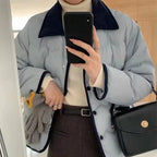 R&B | Steppjacke mit Kragen und Knopfleiste