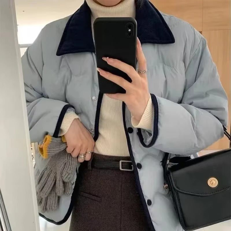 R&B | Steppjacke mit Kragen und Knopfleiste