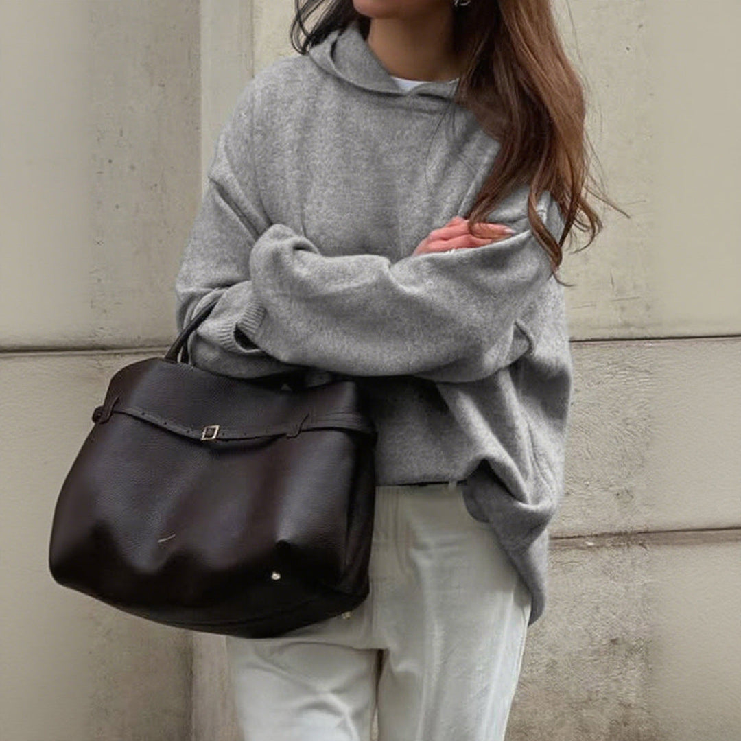 R&B | Strickpullover mit Rundhalsausschnitt