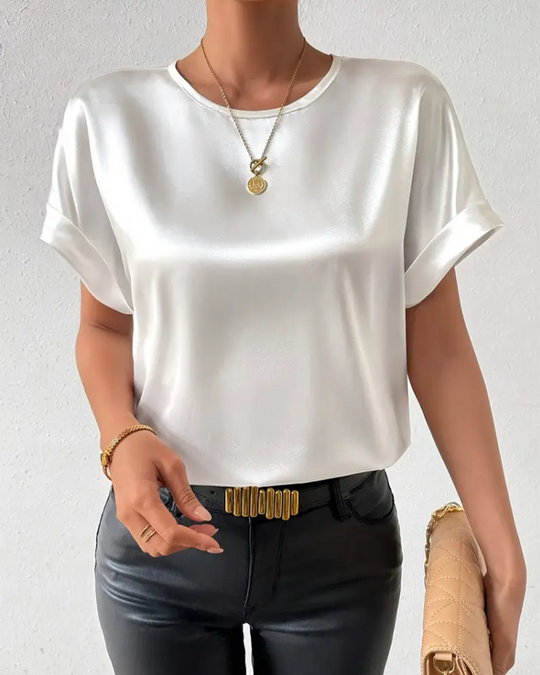 R&B | T-Shirt Rundhals Satin Glatt