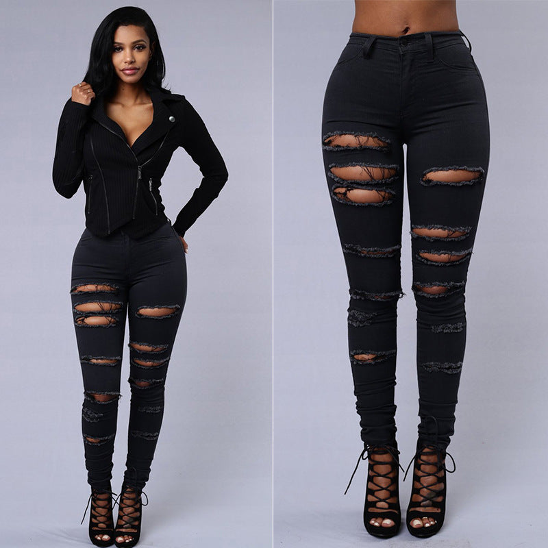 R&B | Skinny Damen Jeans - Hohe Taille, Lässiger Bleistiftschnitt