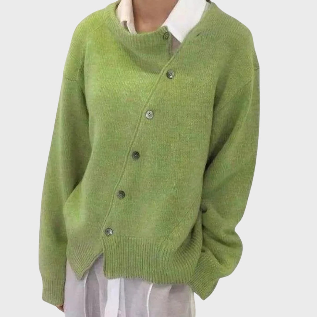 R&B | Bequeme Strickjacke mit verspieltem Knopfdetail