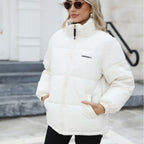 R&B | Winddichte Baumwoll-Pufferjacke mit Rollkragen