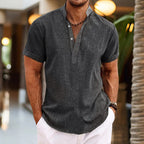 R&B | Hemd mit Stehkragen und halber Strickjacke