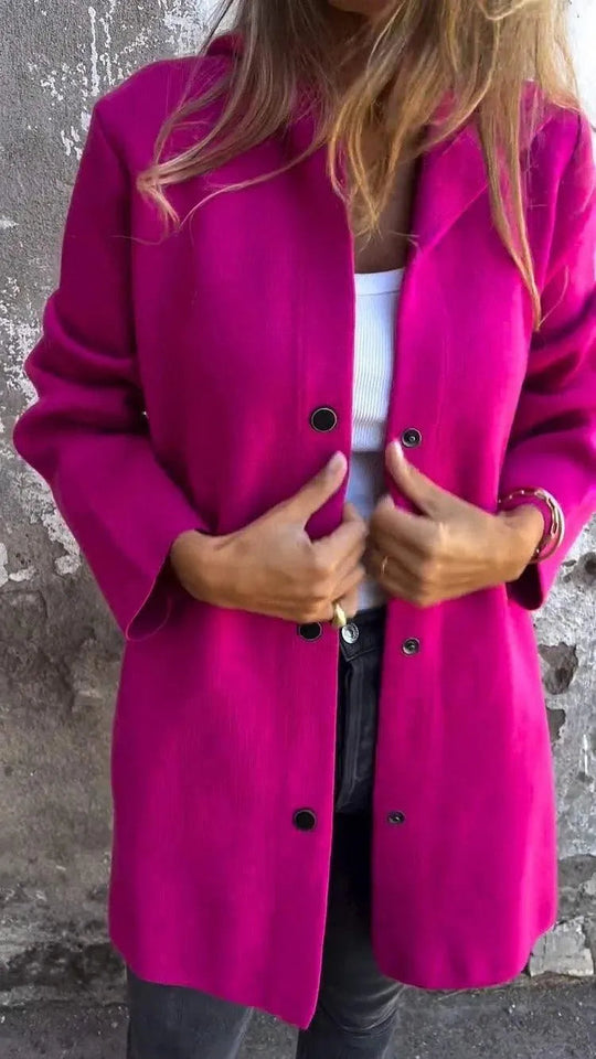 R&B | Lässiger einreihiger Cardigan mit Kapuze