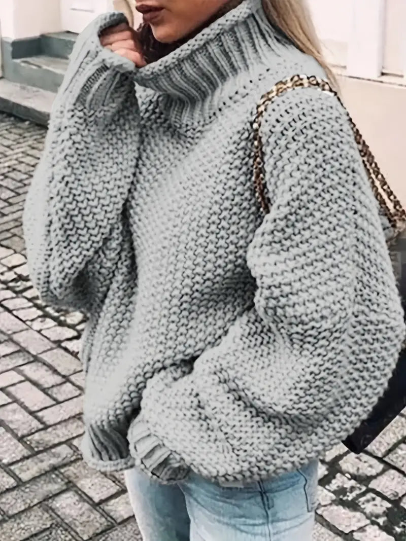 R&B | Einfarbiger Rollkragenpullover