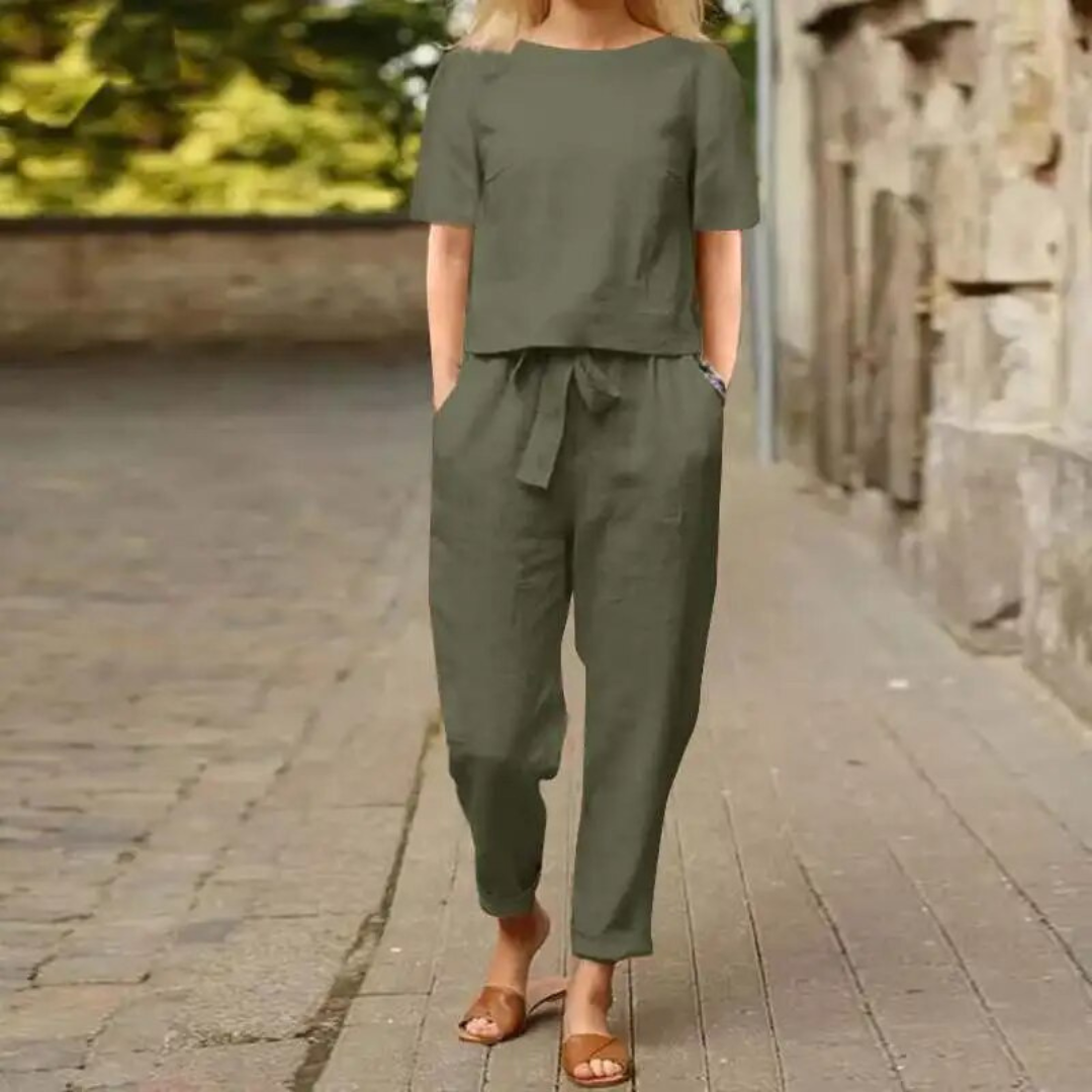 R&B | Elegantes und Bequemes Zweiteiliges Leinen Satz für Damen