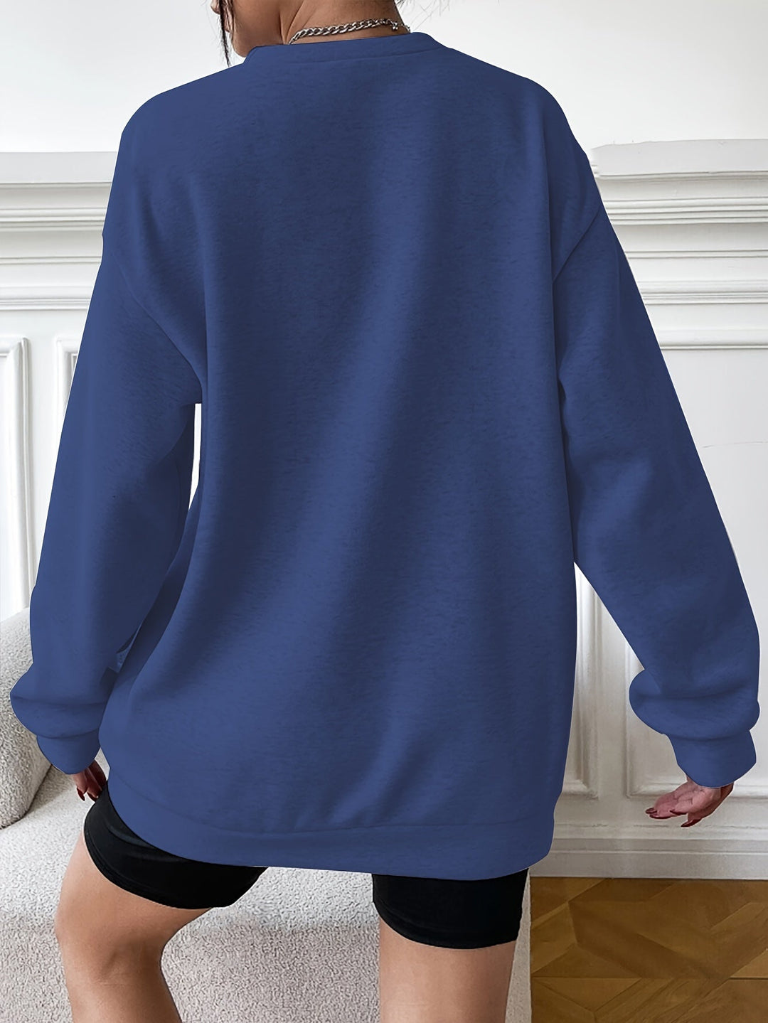 R&B | Sweatshirt mit Gesichtsdruck Baumwolle Künstlerisch und Bequem