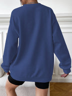 R&B | Sweatshirt mit Gesichtsdruck Baumwolle Künstlerisch und Bequem