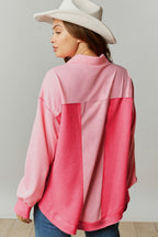 R&B | Zweifarbige Waffelstrickhemdjacke Baumwollmischung LR&Bendiger Komfort
