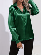 EB | Damen Elegante Satinbluse