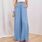 R&B | Elastischer Gürtel Weites Bein Hohe Taille Hose