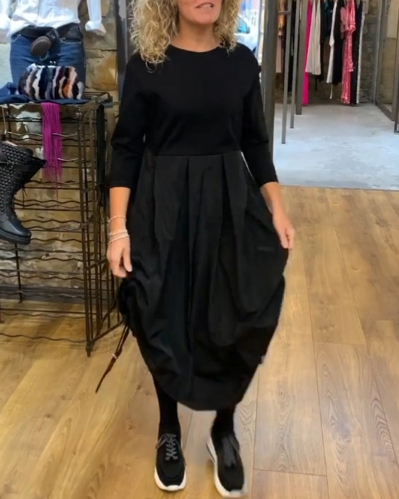 R&B | Patchwork Kleid mit Kordelzug