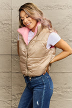 R&B | Zip-Up Drawstring Puffer Weste