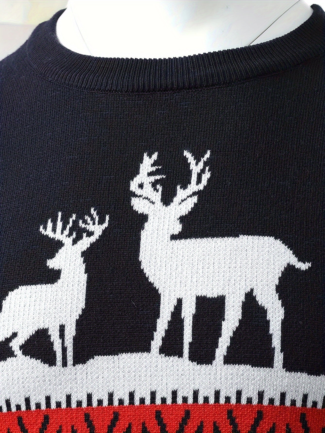 R&B | Weihnachtsstrickjacke mit Rentiermotiv Baumwolle Festlich