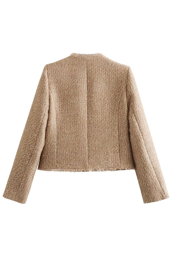 R&B | Jacke mit Rundhalsausschnitt und Knöpfen