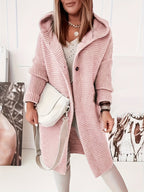 R&B | Eleganter Damen Cardigan Mit Kapuze Kaschmir Look