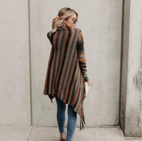 R&B | Herbst und Winter Mittellange Strickjacke